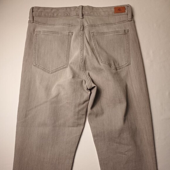 Lauren Ralph Lauren Jeans Size 4 Mid Rise Skinny Leg Gray Color - Picture 3 of 9
